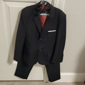 4 piece- Black tuxedo suit with black bow tie